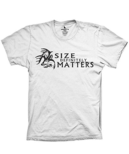 Size Matters Deer Hunting Shirt Fishing Tshirts Big Buck Shirt, Charcoal