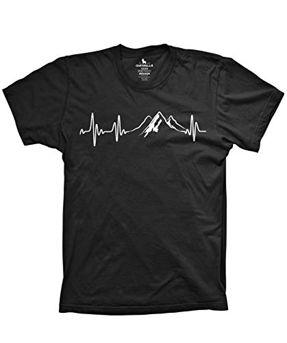 EKG Mountain Funny Snowboarding Shirts Heartbeat of a Snowboarder