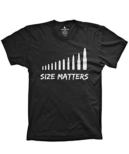 Size Matters Bullet Tshirt Funny Hunting Shirts Rifle Shirts Guns and Ammo Funny tees