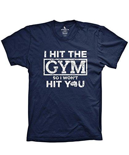 Guerrilla Tees Weightlifting Shirt I hit The Gym so I Don't hit You Tshirt