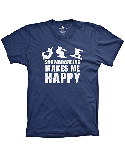 Snowboarding Makes me Happy Shirt Winter Games Shirt Mountains tee Hiking