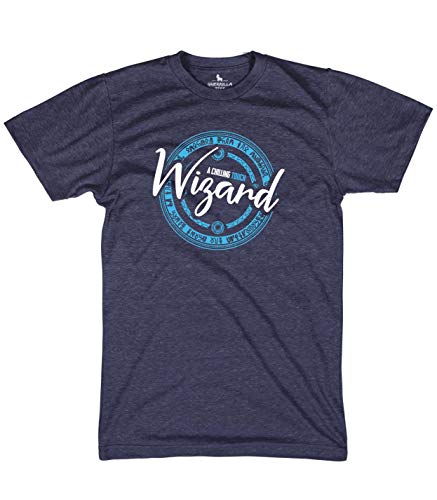 Wizard A Chilling Touch Funny Dungeons and Dragons Rune Shirt Heather Navy