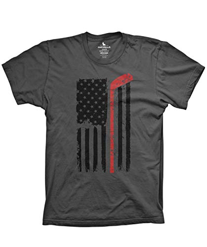 Guerrilla Tees Hockey Flag Shirts American Flag of Hockey Funny Graphic Shirt