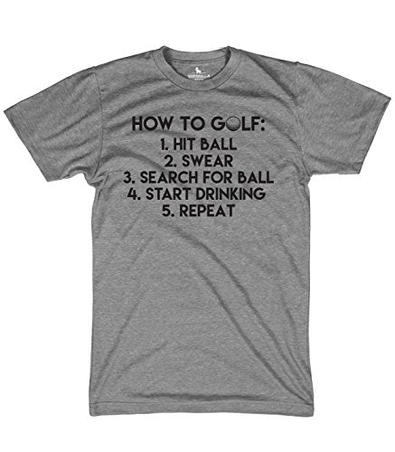 Guerrilla Tees How to Golf Shirt Funny Golfing and Drinking Tshirt