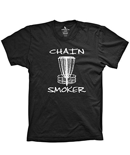 Guerrilla Tees Disc Golf Funny Chain Smoker Shirt Frisbee Summer Tshirts