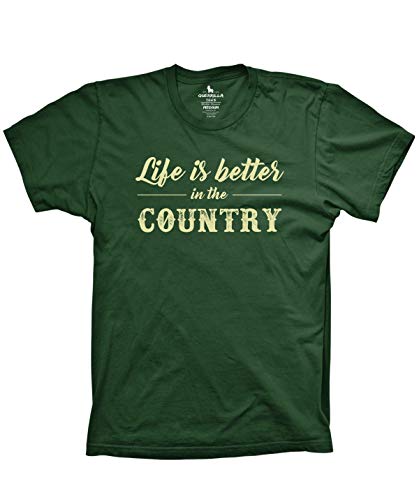 Life is Better in The Country Funny Outdoors Hunting and Fishing Music Tshirts