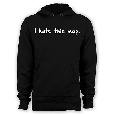 I hate this map hoody funny gamer hoodies