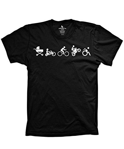 Guerrilla Tees Evolution of Motorcycles Tshirt Biking Shirts Biker Shirts Graphic Racing Tshirt