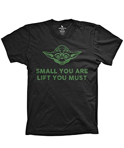 Guerrilla Tees Small You are Lift You Must Funny Workout Tshirts Weightlifting yoda Shirts