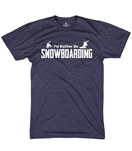 I'd Rather be Snowboarding Shirt Funny Graphic tees Mountains Colorado Montana Shirt